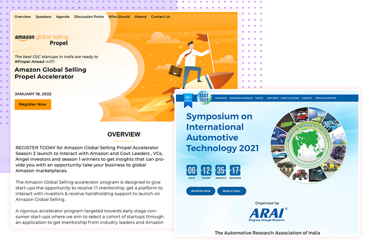 Custom landing page